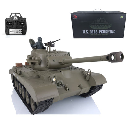 TOUCAN RC HOBBY US in Stock 2.4Ghz Henglong 1/16 Scale 7.0 Plastic Ver M26 Pershing RTR RC Tank Model 3838 BB Airsoft that Shooting BB Bullets