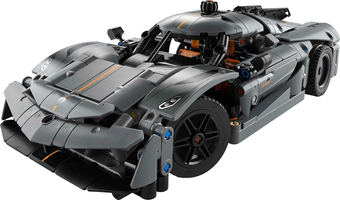 LEGO Technic Koenigsegg Jesko Absolut Grey Hypercar, Sports Car Building Set for Boys and Girls, Vehicle Racing for Kids, Buildable Model Kit, Sport