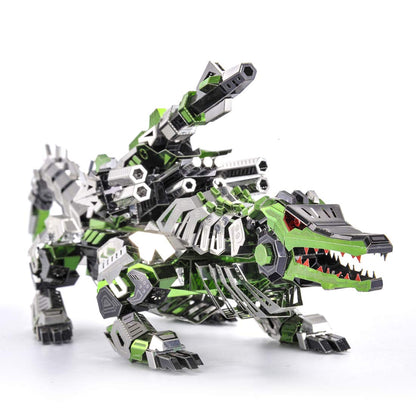 Microworld 3D Metal Puzzle,The Marsh Gavial Mechanical Crocodile Animal Model Building Kit, DIY Brain Teaser Challenge Metal Kits Art Craft Gifts Toy