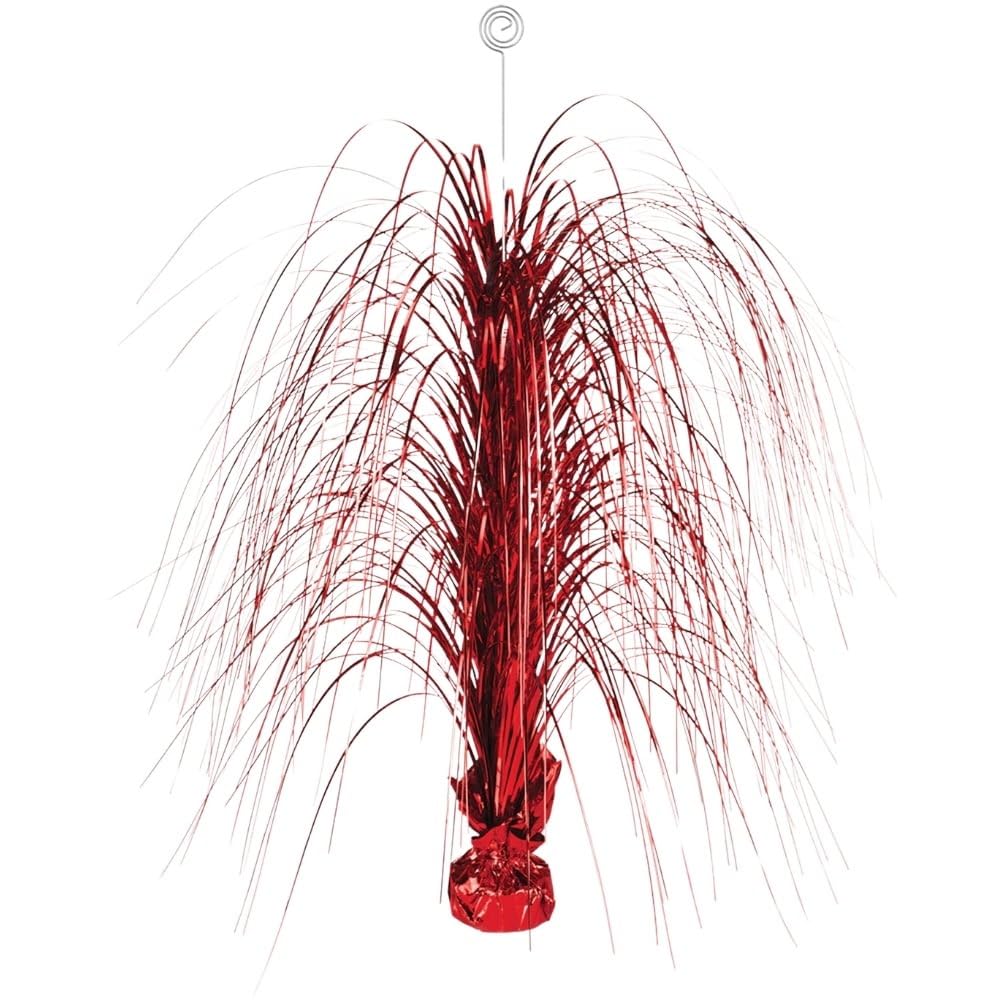 Stunning Apple Red Foil Spray Centerpiece - 28" (1 Pc.) - Eye-Catching & Versatile Decor - Perfect For Any Event