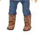 American Fashion World Brown American Eagle Cowgirl Boots for 18-Inch Dolls | Premium Quality & Trendy Design | Dolls Shoes | Shoe Fashion for Dolls