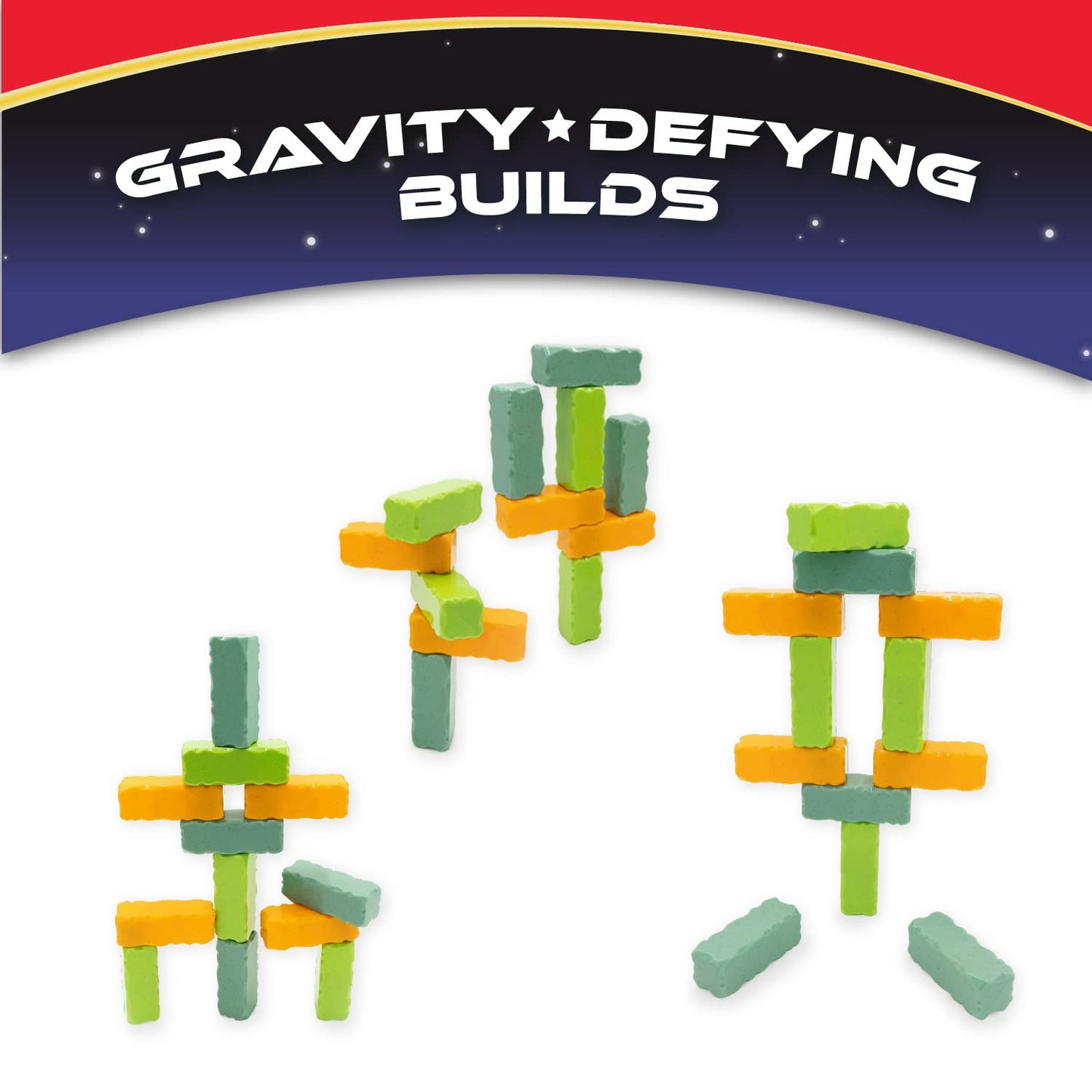 POPULAR PLAYTHINGS Gravity Blox Balance Building Toy, Weighted Stacking Blocks for Creative Play, Brain Teaser Game, Gifts for Kids Ages 4 & Up