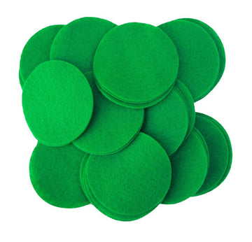 Playfully Ever After Green Felt Circle Stickers (3 inch - 30pc)