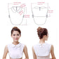 Shinywear Ruffles Turtle Neck False Shirt Collar Lace Crystal Pearls Decorative Dicky Choker Detachable Doll Lapel Blouse (Peter Pan collar White)