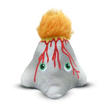 Thunderheads Volcano Plush, Earth Science Plushie with Colorful Lava and Erupting Design, Educational Fact Card STEM, goes Well with Volcano Kit