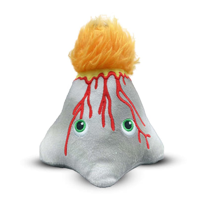 Thunderheads Volcano Plush, Earth Science Plushie with Colorful Lava and Erupting Design, Educational Fact Card STEM, goes Well with Volcano Kit