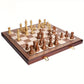20" Extra Large Folding Chess Set - Walnut Wood Board & Weighted PVC Pieces - Portable Tournament Game for Adults, Travel, Gifts (Perfect