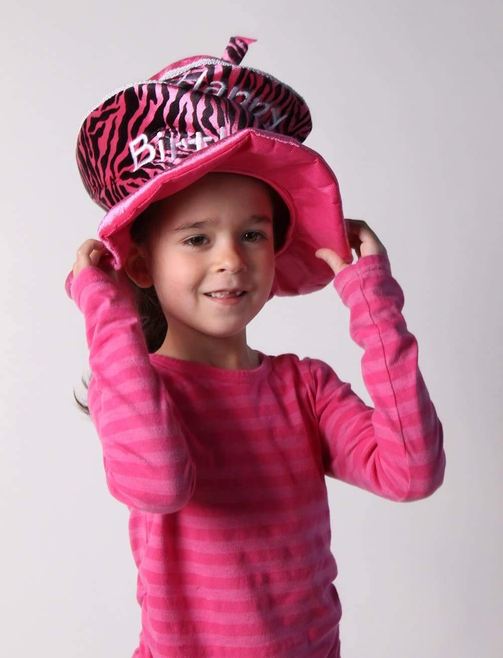 StoryBook Wishes One Size Hot Pink/Zebra Birthday Cake Party Hat