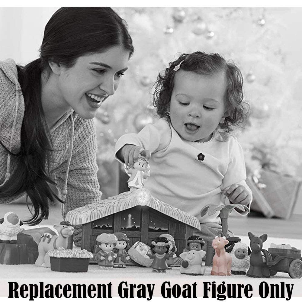 Fisher-Price Replacement Part Little People Manger Scene Christmas Story Playset N4630 - Replacement Gray Goat Figure