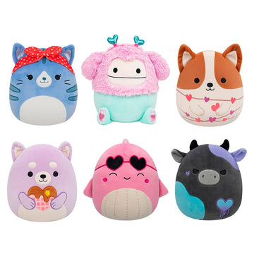 Squishmallows Original 7.5" Val the Pink Whale with Heart Sunglasses - Valentine's Day Plush