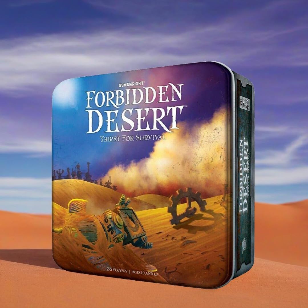 Gamewright - Forbidden Desert Cooperative Survival Adventure Board Game for 2-5 Players - Family Strategy for Ages 10+