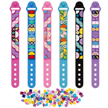 SIENON Bracelets 6PCS, Kids Building Blocks Dots Bracelets, DIY Creative Craft Bracelet Making Kit for Kids, Friendship Bracelets, Dots Construction