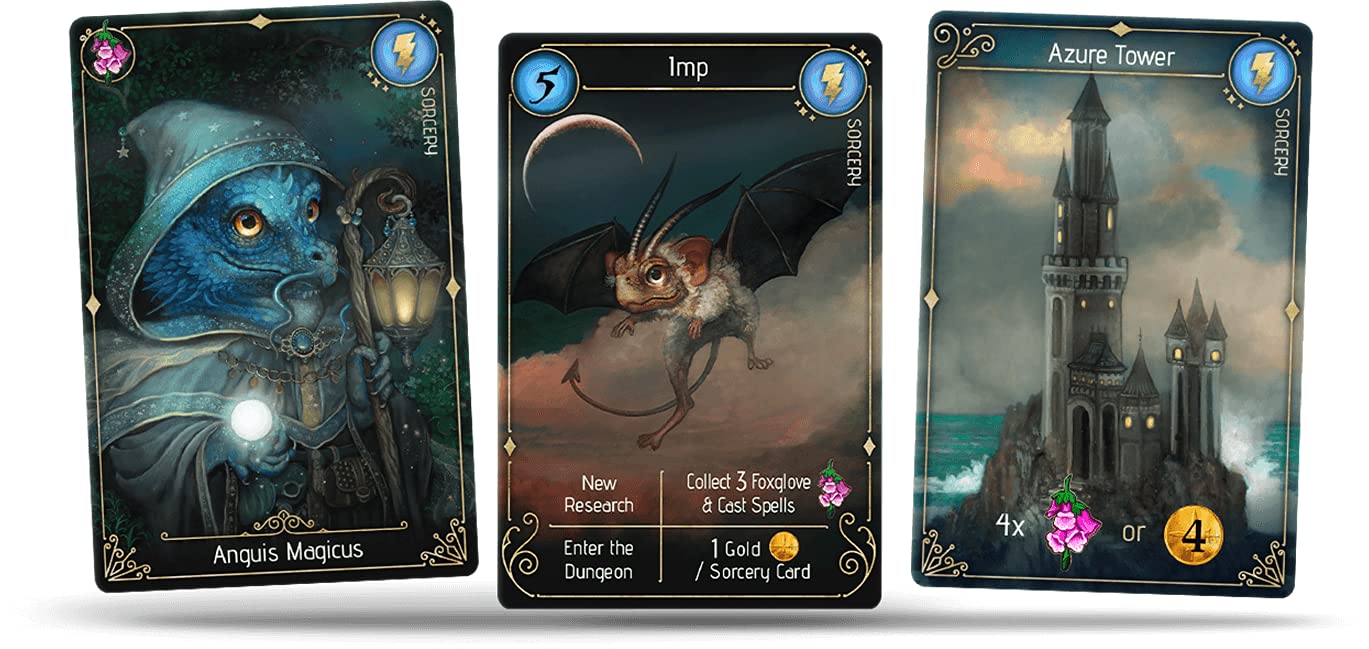 Forbidden Games, Lizard Wizard - Fantasy Strategy Game of Spellcasting, Potions, and Mystical Creatures, Ages 10+, 2-6 Players, Family Game Night