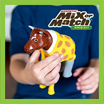 POPULAR PLAYTHINGS Magnetic Animals for Toddlers 1-3, Mix or Match Animal Toys, Set of 4 Gift for Kids - Farm Animals