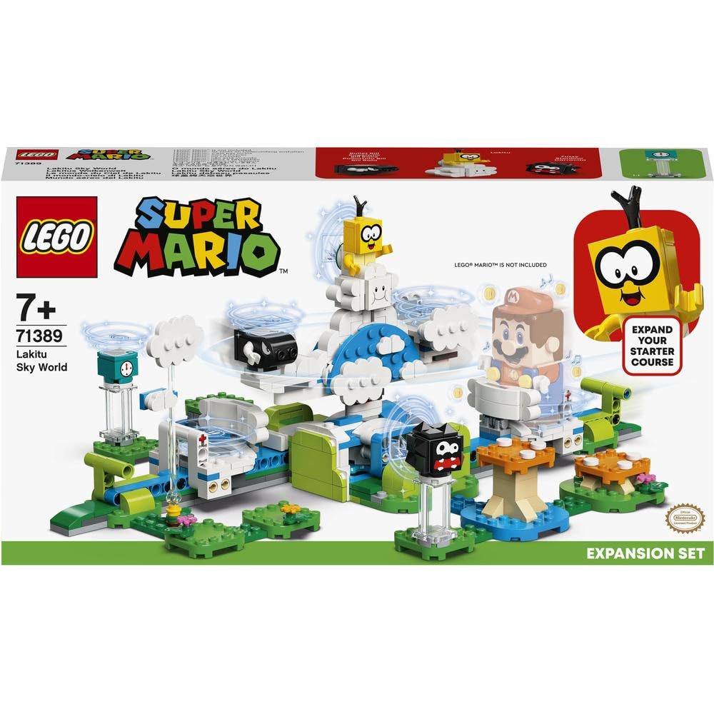 Lego 71389 Super Mario Lakitu Sky World Expansion Set, Collectible Buildable Game Toy with Fuzzy & Bullet Bill Figures Gifts for Girls and Boys