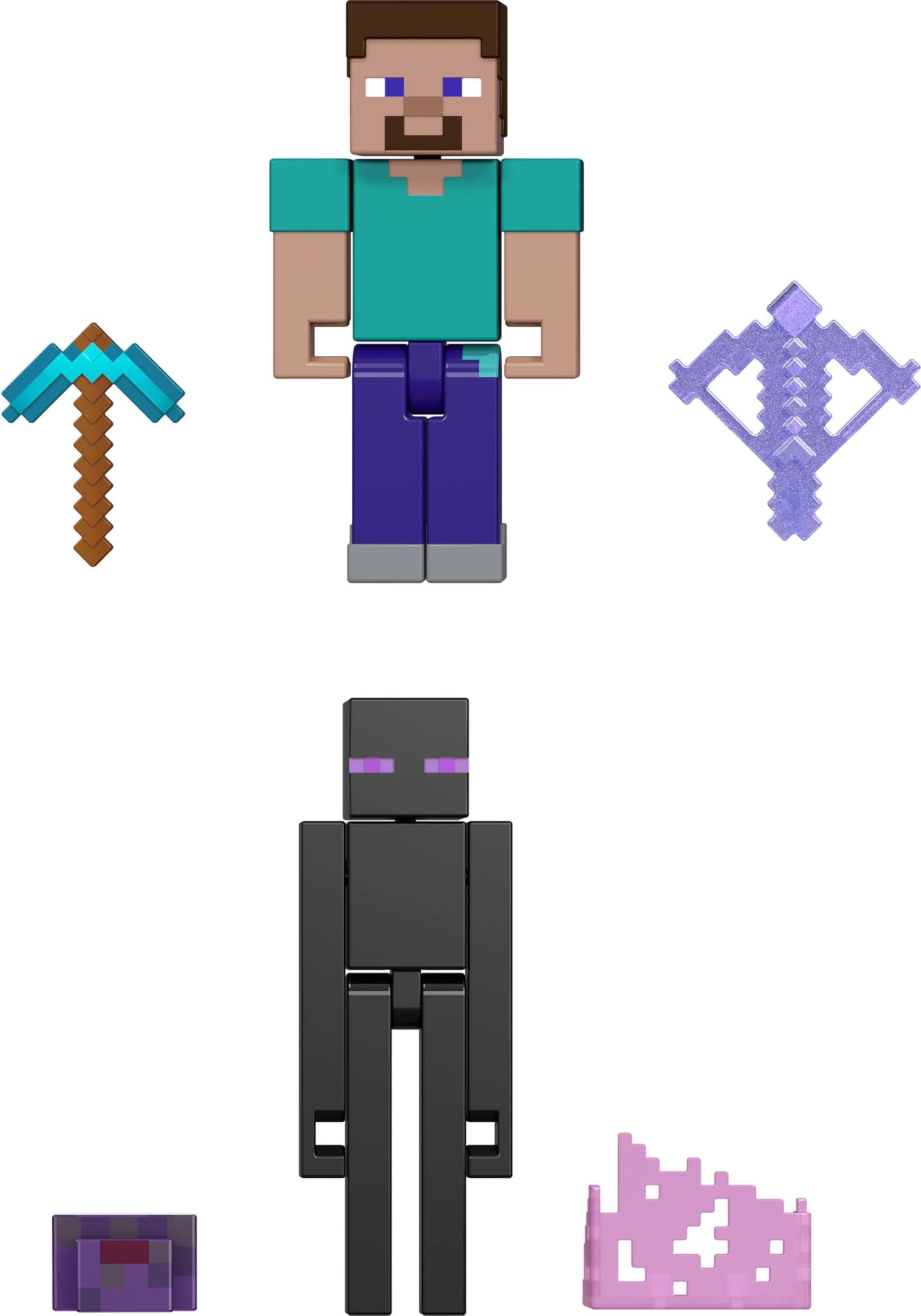 Mattel Minecraft HTN26 Entrance of Fear Kids Figure Playset with Steve and Enderman Characters Ages 6+ Multi