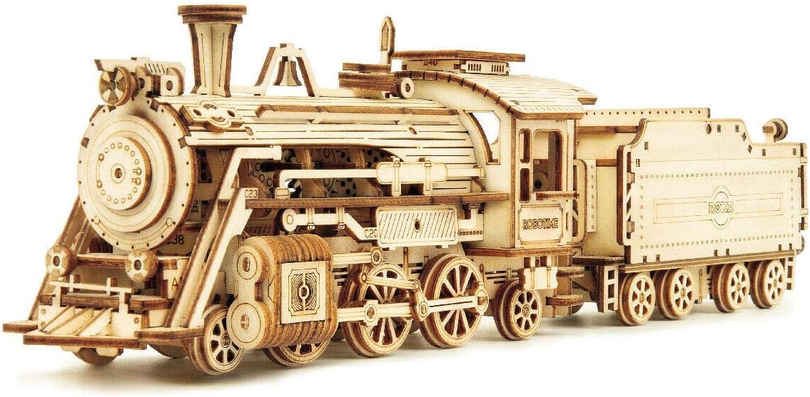 ROKR Model Car Kits Wooden 3D Puzzles Model Building Kits for Adults to Build-Educational Brain Teaser Assembly Model, Desk Decor/DIY Hobbies/Gifts