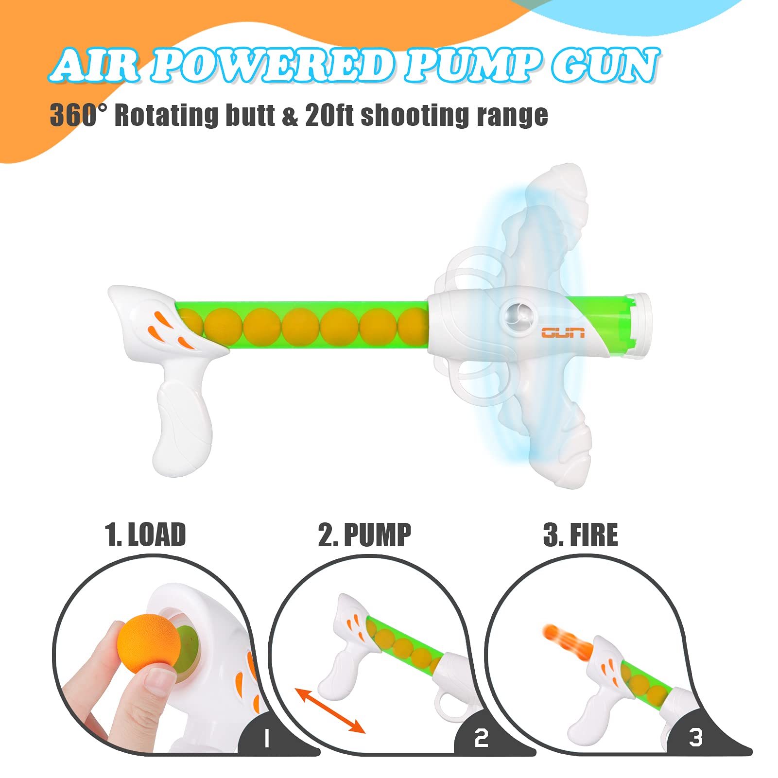 Active Target Game Set for 5 6 7 8 9 10 11 12 Years Old Boys Girls Best Kids Birthday Gift with Moving Shooting Target 2 Foam Blasters and 18 Foam
