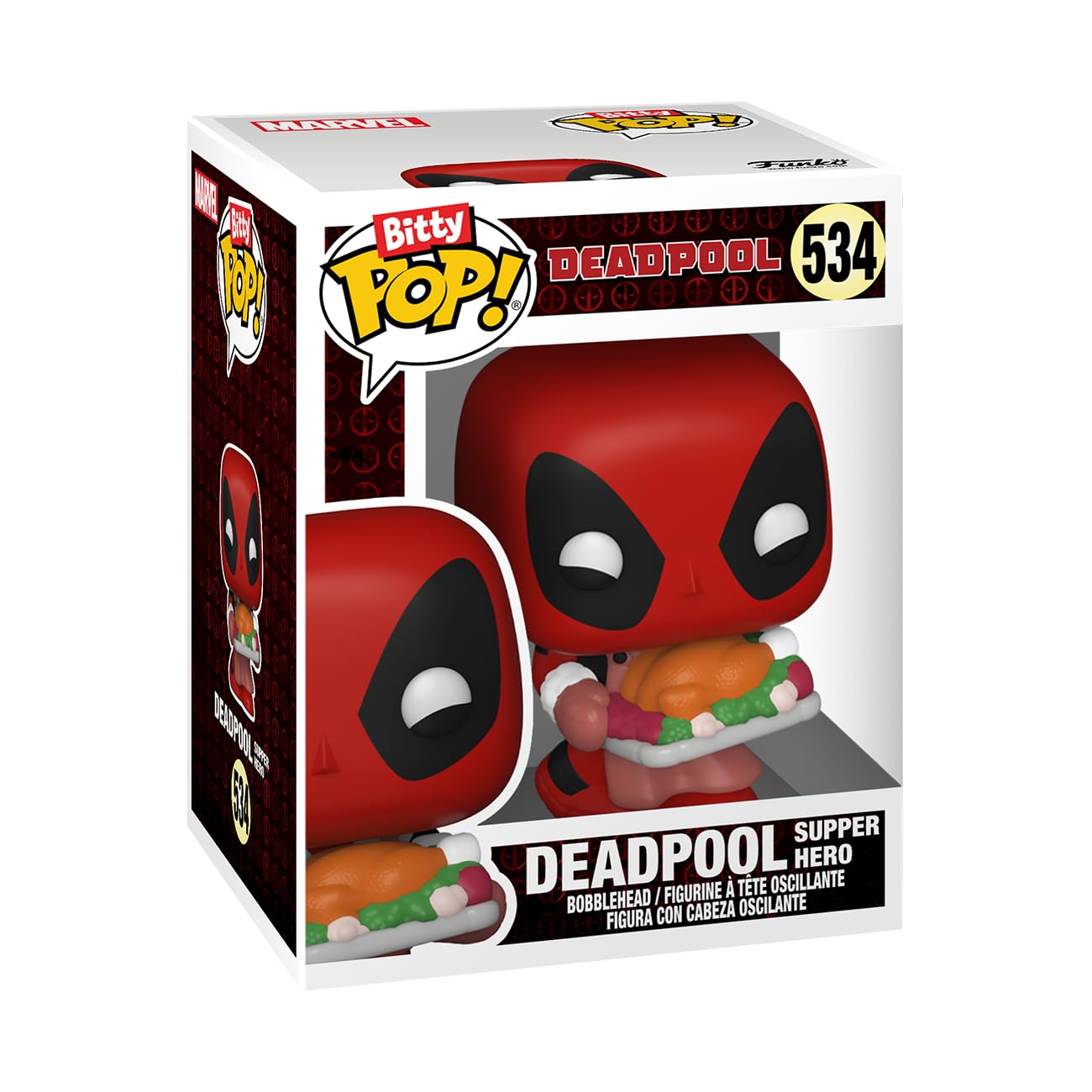 Funko Bitty POP! Deadpool - Bathtime, 4-Pack and A Surprise Mystery Mini Figure - 0.9 Inch (2.2 Cm) Collectable - Stackable Display Shelf Included
