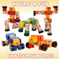 ArtCreativity Wooden Toy Robots 3 Pack | Colorful 5.75 Inch Transforming Action Figures and STEM Blocks for Kids | Educational Puzzle Toys