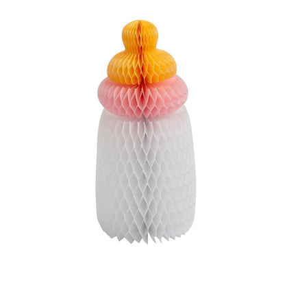 Fun Express Baby Bottles Honeycomb Centerpiece - Adorable Party Decor for Baby Showers Gender Reveals and Special Occasions - Perfect for Table