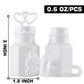 150 Pack White Double Heart Bubble Bottles, Pre Filled Wedding Party Favors