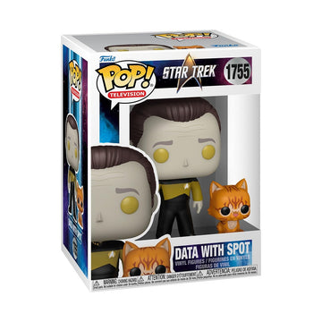 Funko Pop!&Buddy: Star Trek The Next Generation - Data with Spot - Collectable Vinyl Figure - Gift Idea - Official Merchandise - Toys for Kids &