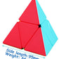 QIYI Pyramid Speed Cube 2X2 Stickless Triangle Magic Cube Puzzle Colorful