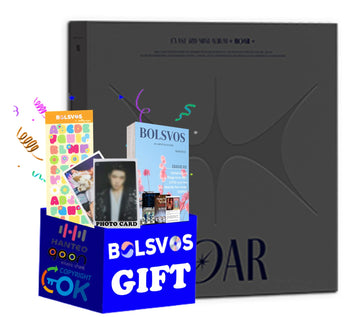 E'LAST - ROAR [GRAY ver.] (3rd Mini Album) Album+BolsVos K-POP eBook (21p),1EA BolsVos Sticker for Toploader, Photocards