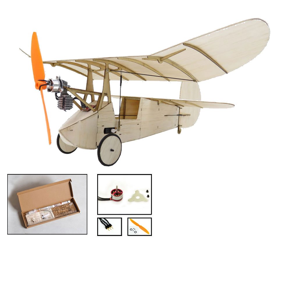 Dancing Wings Hobby Micro 3CH 358mm Balsa Wood Laser-Cut Airplane Newton Remote Control Plane for Adults (K0702)