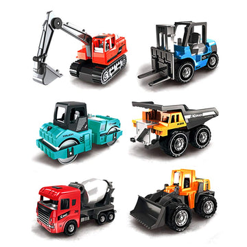 Odowalker Construction Trucks Diecast Alloy Vehicle Models 6 Pcs