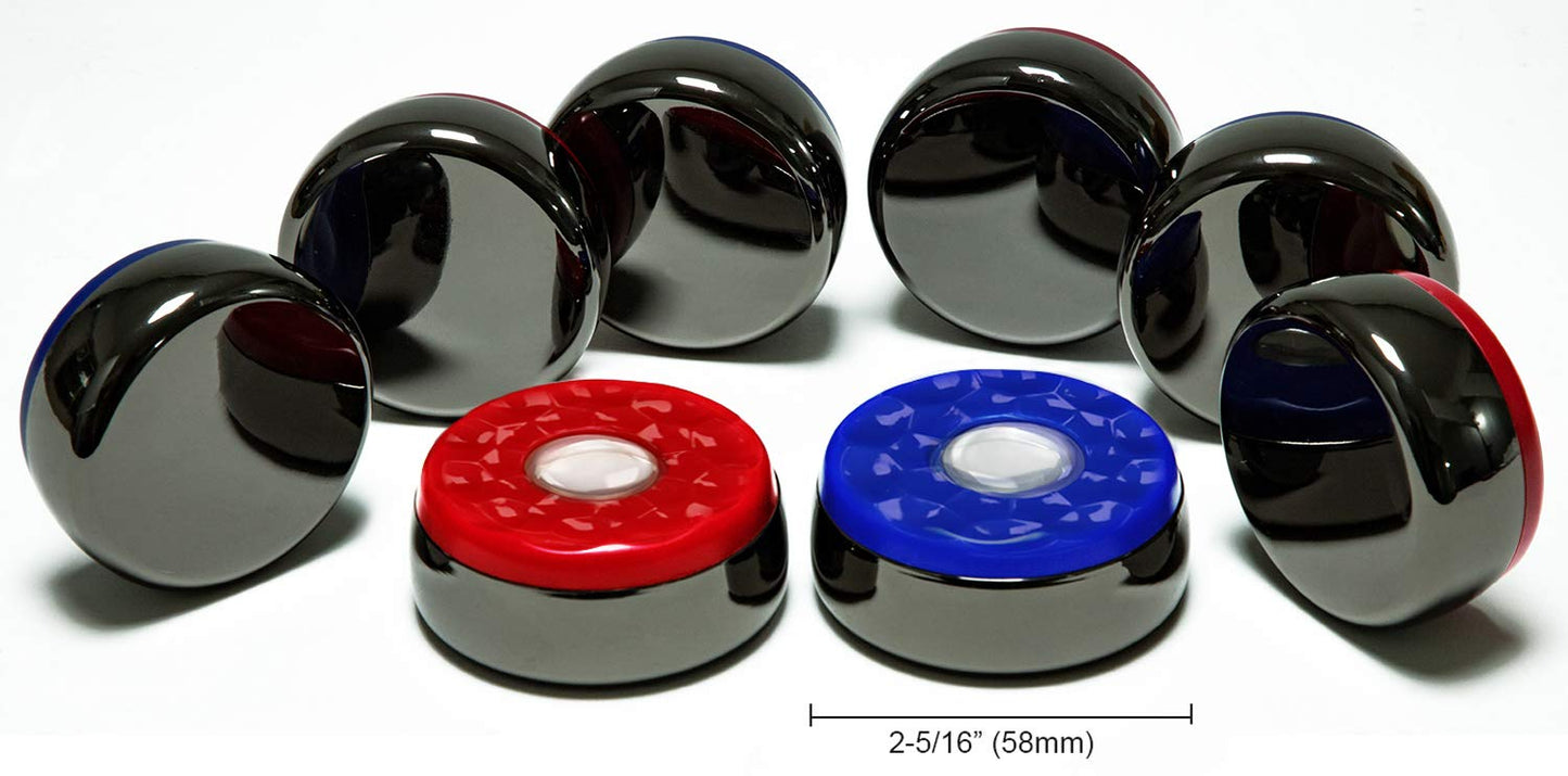 Shuffleboard Pucks Set of 8(2 5/16" (58mm)) with 2 Cans Shuffleboard Sand