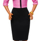 Barbie Careers Doll & Accessories, Future Leader with Light Brown Hair Wearing Outfit with 2 Golden Bracelets & “B” Pin, Includes Sticker for Kids