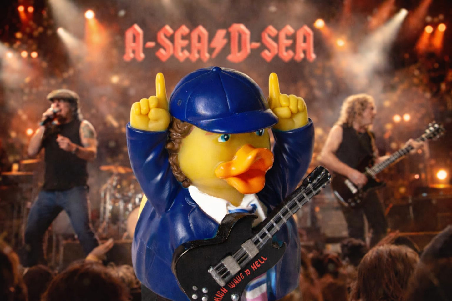CelebriDucks - A-Sea/D-Sea - High Wave to Hell - Floating Rubber Ducks - Collectible Bath Toy Gift for Kids & Adults of All Ages