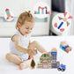 umbresen 115 Pcs Wooden City Building Blocks Set, Colorful Stacking Preschool Educational Toys for Toddlers Boys Girls Gifts with 20 Pcs Floor Jigsaw