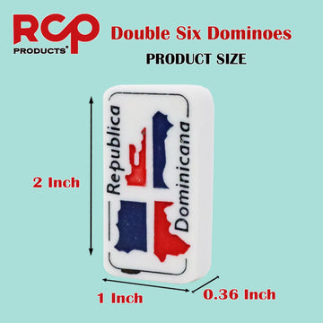 RCP PRODUCTS Dominoes Double 6 Tiles. 28 Pieces Dominoes for Adults