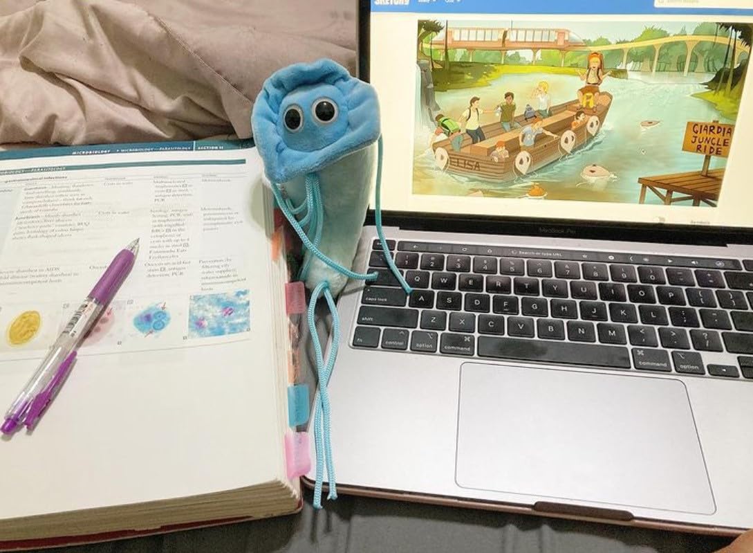 GIANTmicrobes Giardia Plush - Learn About Nature and Biology with This Educational Gift for Family, Friends, Travelers, Water Treatment, Scientists