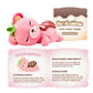 PlushGoals Food Coma Strawberry Bear Weighted Plush Teddy - 2.5 lb, 12"