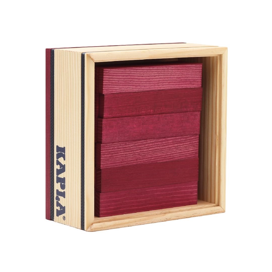 KAPLA 40 Squares Purple - Wooden Construction Set - 40 Purple Colored Building Planks