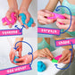 Mr. Bubble Soapy Bath Dough, Three Assorted Colors and Scents, Pack of 6