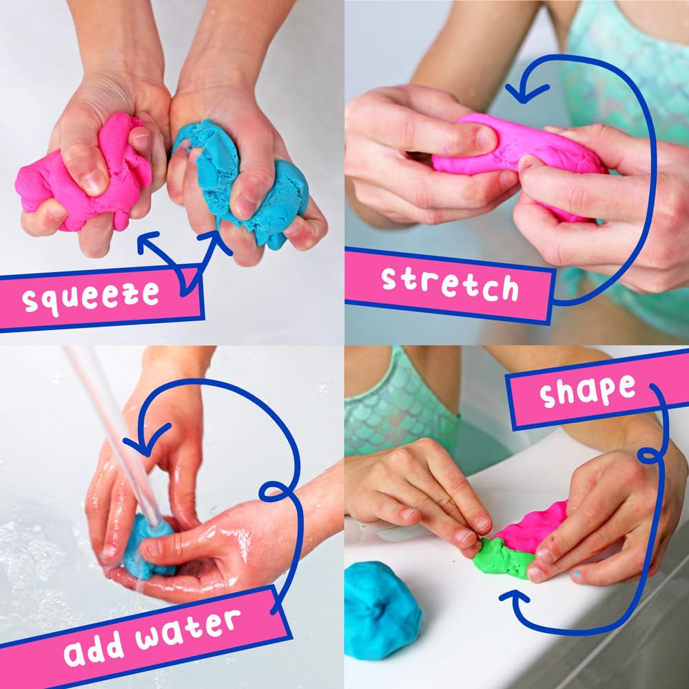 Mr. Bubble Soapy Bath Dough, Three Assorted Colors and Scents, Pack of 6