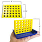Gamie 4 in a Row Game - (Set of 4) - Line Up Four Pegs in a Row Games with Foldable Board and 30 Pieces Each, Classic Four in a Row and Family Fun