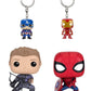 Funko POP Marvel: Civil War Hawkeye Spiderman, Iron Man & Captain America Keychain