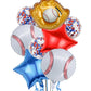Baseball Party Balloons, Baseball Foil Mylar Balloons for Baby Shower Party Decor Baseball Glove Jumbo Balloons Baseball Bat Balloons for Birthday