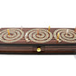 House of Cribbage - 3 Track - Spiral Design Continuous Cribbage Board/Box Inlaid in Rosewood/Maple Wood - Separate Storage Space for Two Deck of Cards
