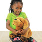 ROYLCO Theo The Sensory Companion Dog, Stuffed Animal, 2.5 lbs, Sensory Toy, Soft Fur, Heat/Cool Pack, Stuffed Animal for Children & Adults Brown