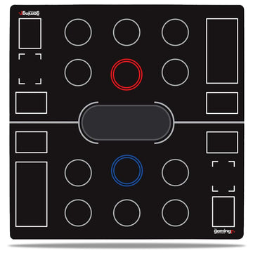 The Gaming Mat Company 2 Player CARDFIGHT!! Vanguard Gaming Mat for Vanguard TCG Cards - Deluxe 28" x 28" x 0.16" with Rear Guard & Guardian Circles
