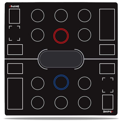 The Gaming Mat Company 2 Player CARDFIGHT!! Vanguard Gaming Mat for Vanguard TCG Cards - Deluxe 28" x 28" x 0.16" with Rear Guard & Guardian Circles