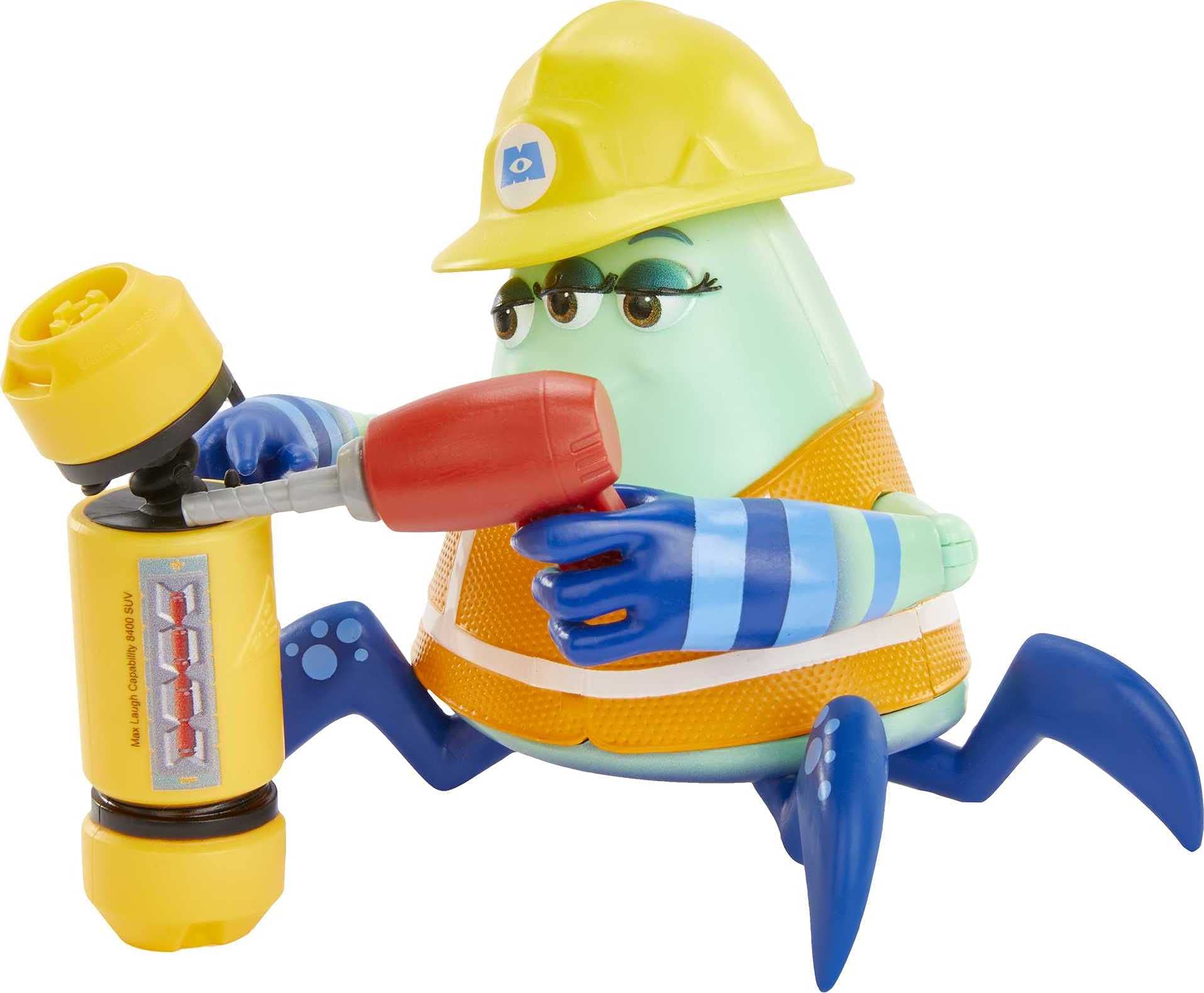 Mattel Pixar Monsters at Work Cutter Action Figure, Collectible Disney Plus Character Toy with Accessories, 4.75-in Tall Posable Authentic Detail