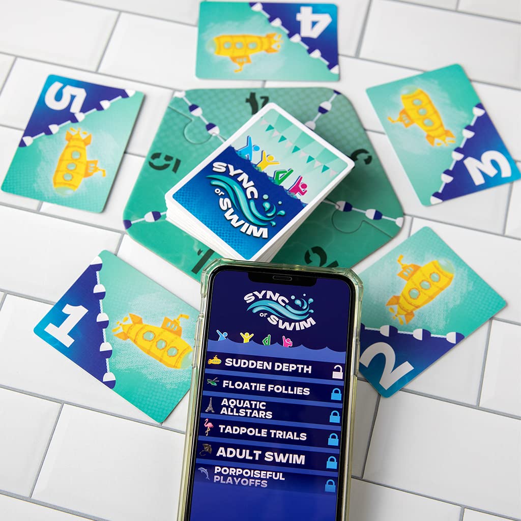 Bézier Games, Sync or Swim - Fast & Fun Strategic Card Game - for 2 to 4 Players, Ages 14+
